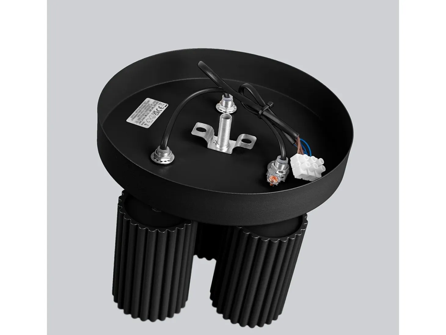 Lámpara de techo Gloow minimalista de aluminio - 3 fuentes luminosas 4000K - L.19,5 x A.18 cm - negro