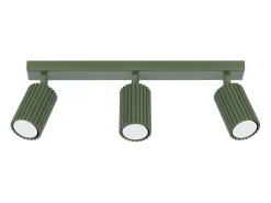 Lámpara de techo Gloow minimalista de aluminio - 3 fuentes luminosas 3000K - L.45 x A.16,5 cm - verde oliva