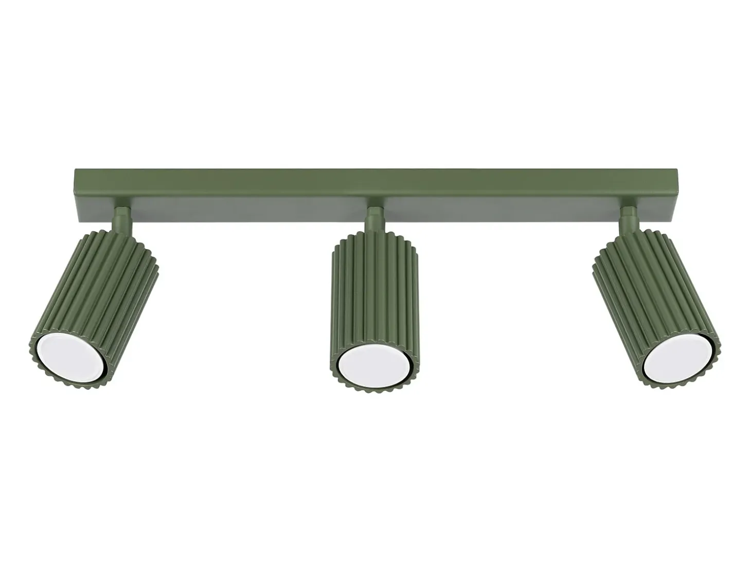 Lámpara de techo Gloow minimalista de aluminio - 3 fuentes luminosas 3000K - L.45 x A.16,5 cm - verde oliva