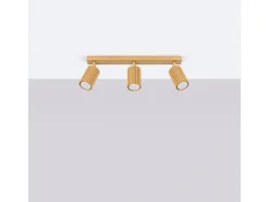 Lámpara de techo Gloow minimalista de aluminio - 3 fuentes luminosas 3000K - L.45 x A.16,5 cm - dorado