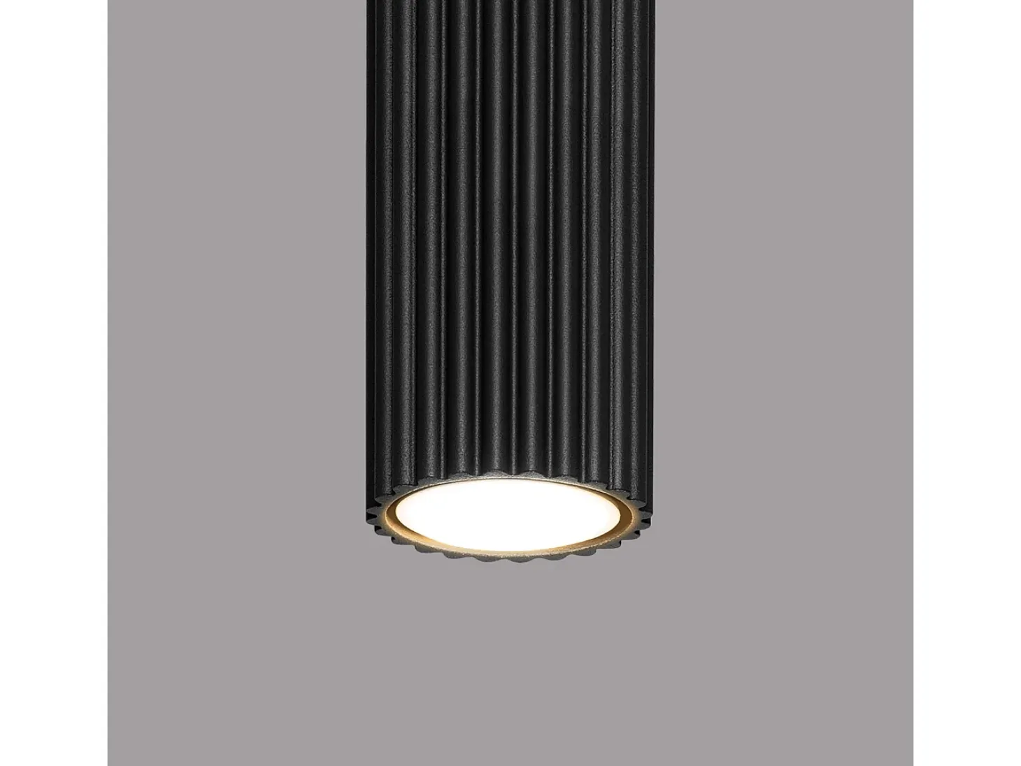 Lámpara de techo Gloow minimalista de aluminio - 1 fuentes luminosas 3000K - L.6,5 x A.40 cm - negro