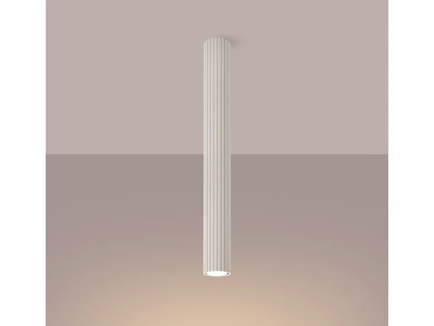 Lámpara de techo Gloow minimalista de aluminio - 1 fuentes luminosas 4000K - L.6,5 x A.60 cm - beige