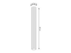 Lámpara de techo Gloow minimalista de aluminio - 1 fuentes luminosas 4000K - L.6,5 x A.60 cm - dorado