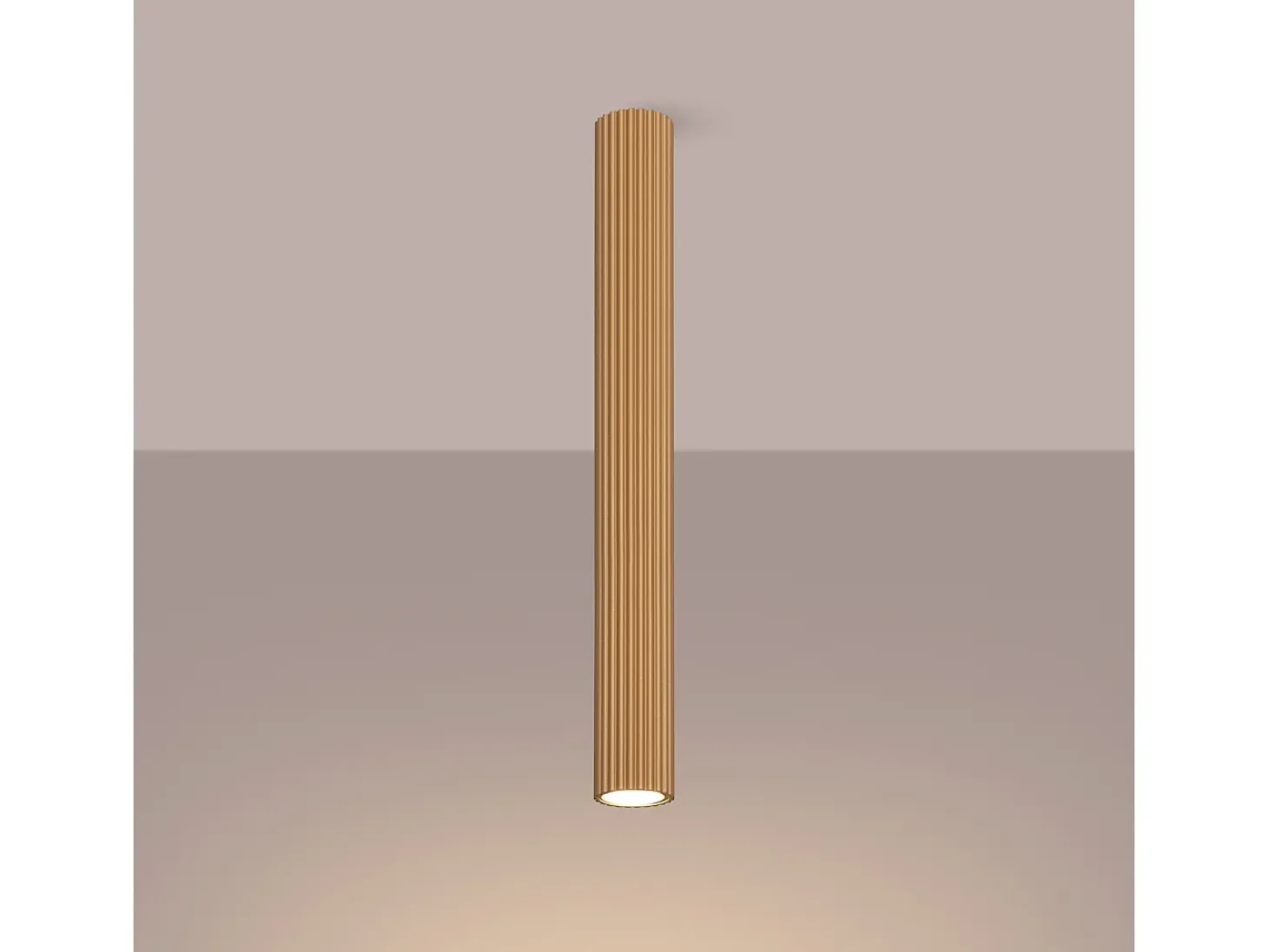 Lámpara de techo Gloow minimalista de aluminio - 1 fuentes luminosas 4000K - L.6,5 x A.60 cm - dorado
