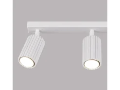 Lámpara de techo Gloow minimalista de aluminio - 3 fuentes luminosas 3000K - L.45 x A.16,5 cm - blanco