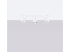 Lámpara de techo Gloow minimalista de aluminio - 3 fuentes luminosas 3000K - L.45 x A.16,5 cm - blanco