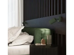 Lámpara de techo Gloow minimalista de aluminio - 1 fuentes luminosas 3000K - L.6,5 x A.30 cm - verde oliva