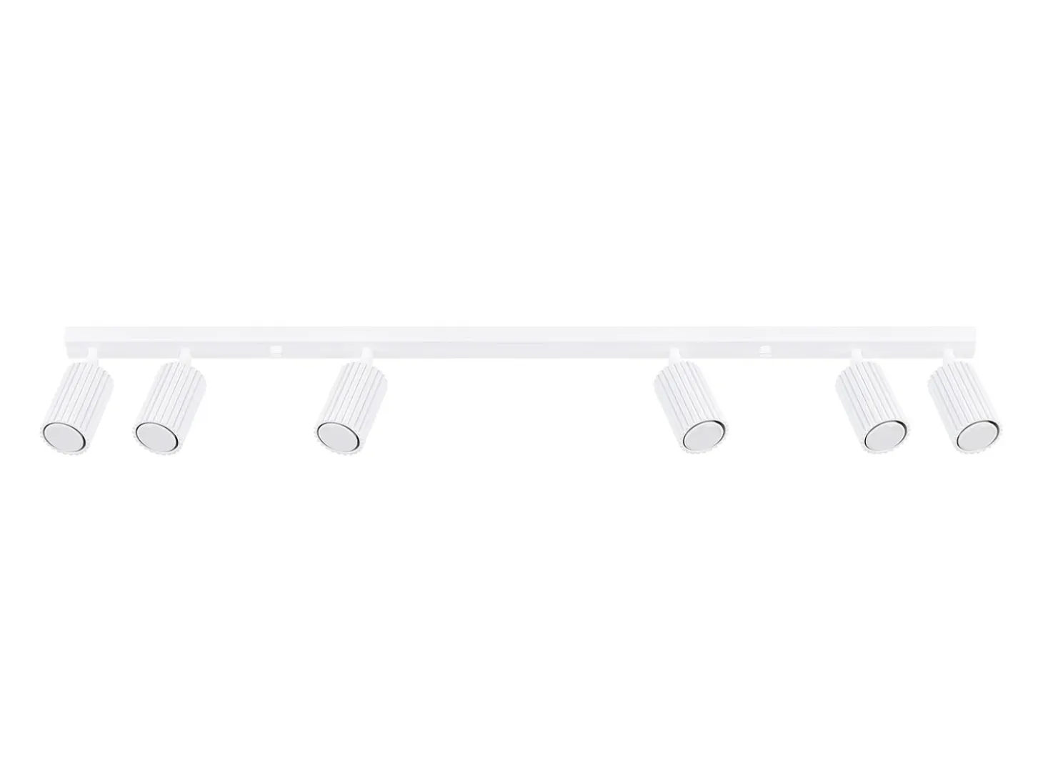 Lámpara de techo Gloow minimalista de aluminio - 6 fuentes luminosas 3000K - L.117 x A.16,5 cm - blanco