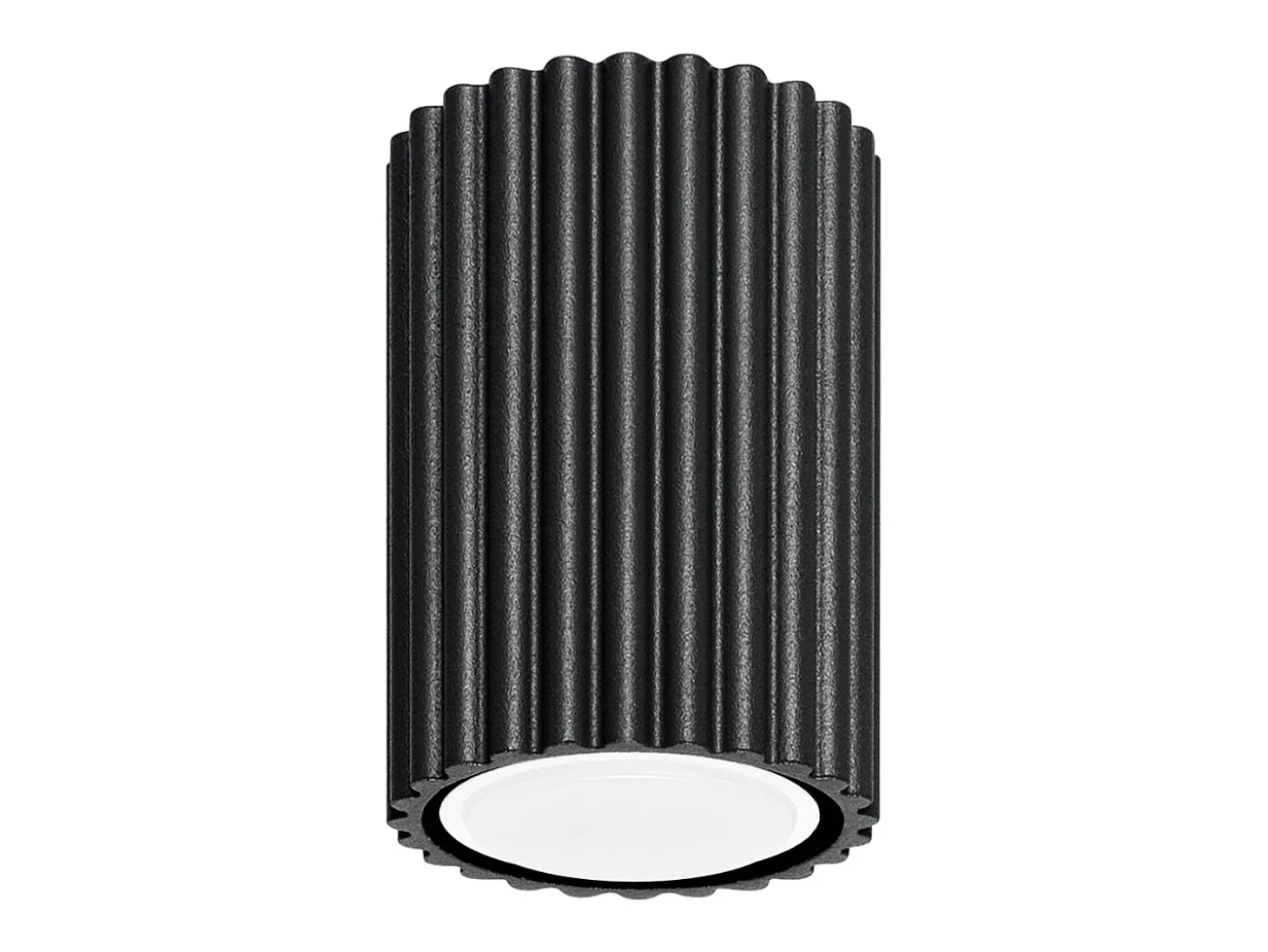 Lámpara de techo Gloow minimalista de aluminio - 1 fuentes luminosas 4000K - L.6,5 x A.10 cm - negro