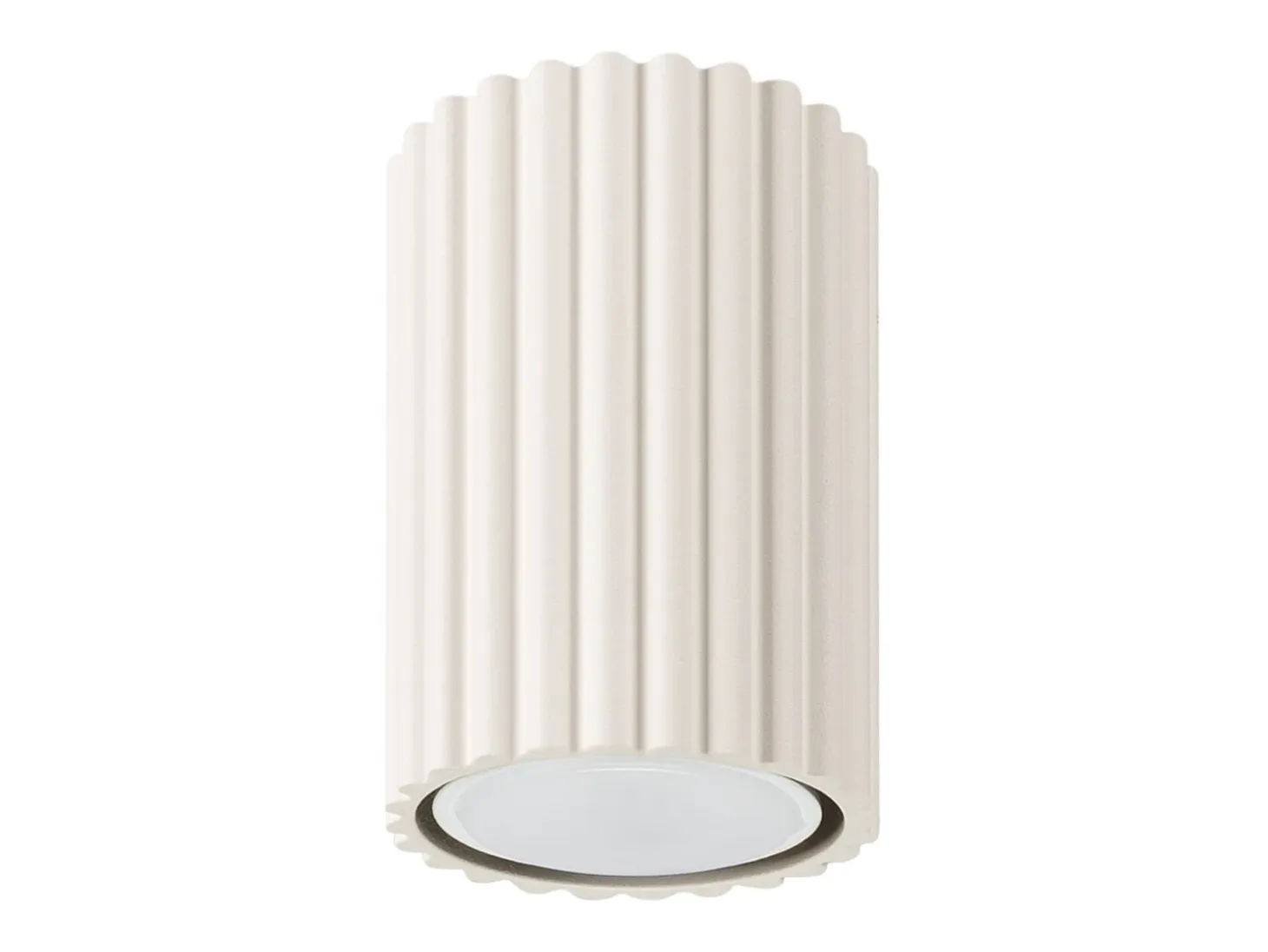 Lámpara de techo Gloow minimalista de aluminio - 1 fuentes luminosas 4000K - L.6,5 x A.10 cm - beige