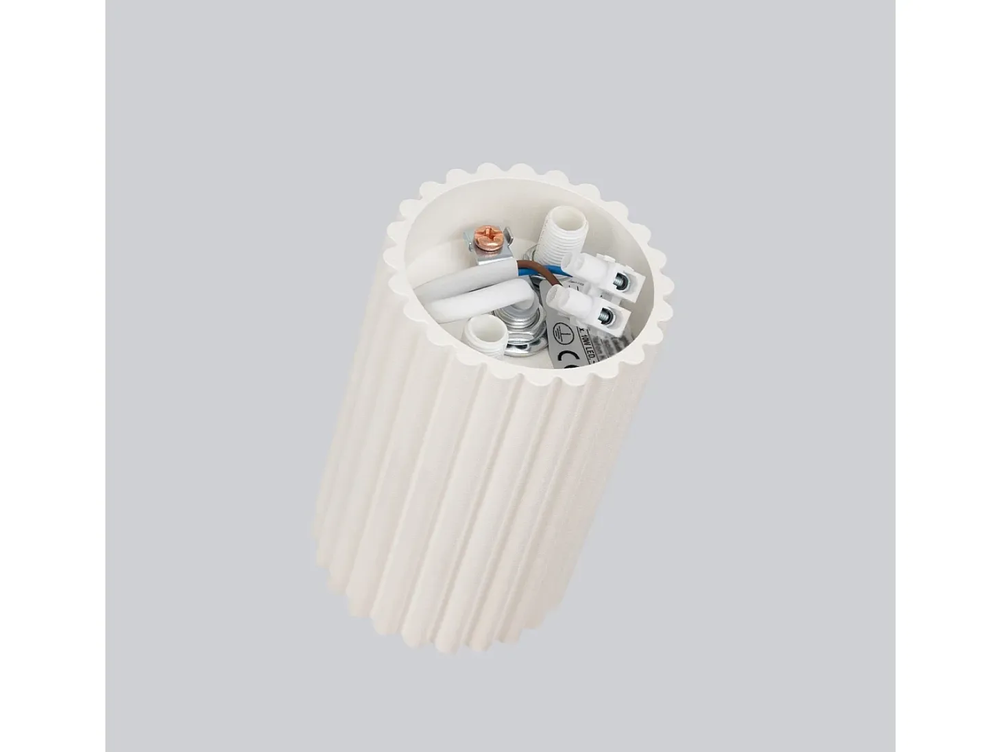 Lámpara de techo Gloow minimalista de aluminio - 1 fuentes luminosas 4000K - L.6,5 x A.10 cm - beige