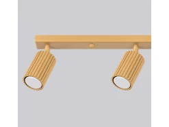 Lámpara de techo Gloow minimalista de aluminio - 4 fuentes luminosas 3000K - L.81 x A.16,5 cm - dorado
