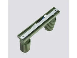 Lámpara de techo Gloow minimalista de aluminio - 2 fuentes luminosas 3000K - L.30 x A.16,5 cm - verde oliva
