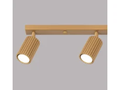 Lámpara de techo Gloow minimalista de aluminio - 4 fuentes luminosas 4000K - L.81 x A.16,5 cm - dorado