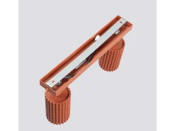 Lámpara de techo Gloow minimalista de aluminio - 2 fuentes luminosas 4000K - L.30 x A.16,5 cm - ocre rojo