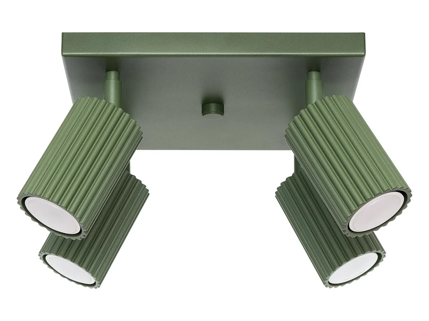 Lámpara de techo Gloow minimalista de aluminio - 4 fuentes luminosas 4000K - L.25 x A.16,5 cm - verde oliva