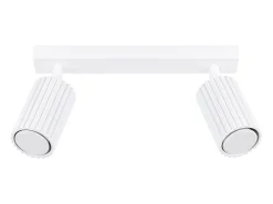 Lámpara de techo Gloow minimalista de aluminio - 2 fuentes luminosas 4000K - L.30 x A.16,5 cm - blanco