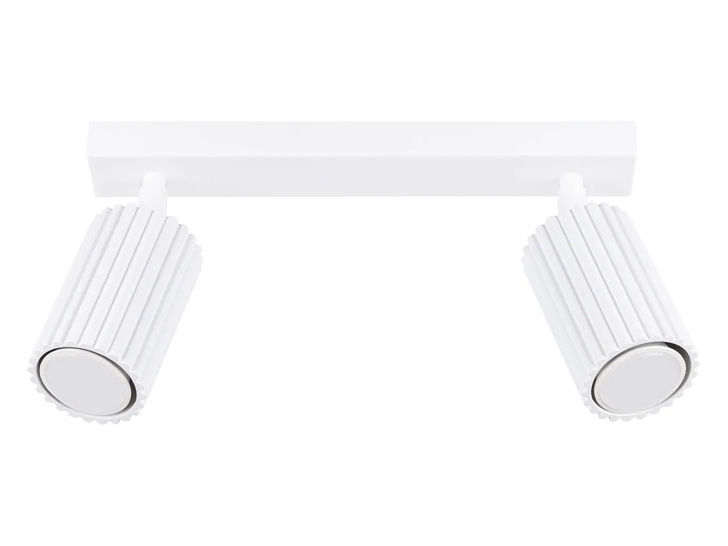 Lámpara de techo Gloow minimalista de aluminio - 2 fuentes luminosas 4000K - L.30 x A.16,5 cm - blanco