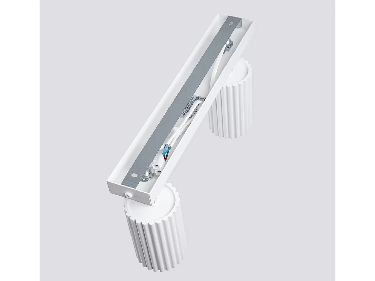 Lámpara de techo Gloow minimalista de aluminio - 2 fuentes luminosas 4000K - L.30 x A.16,5 cm - blanco