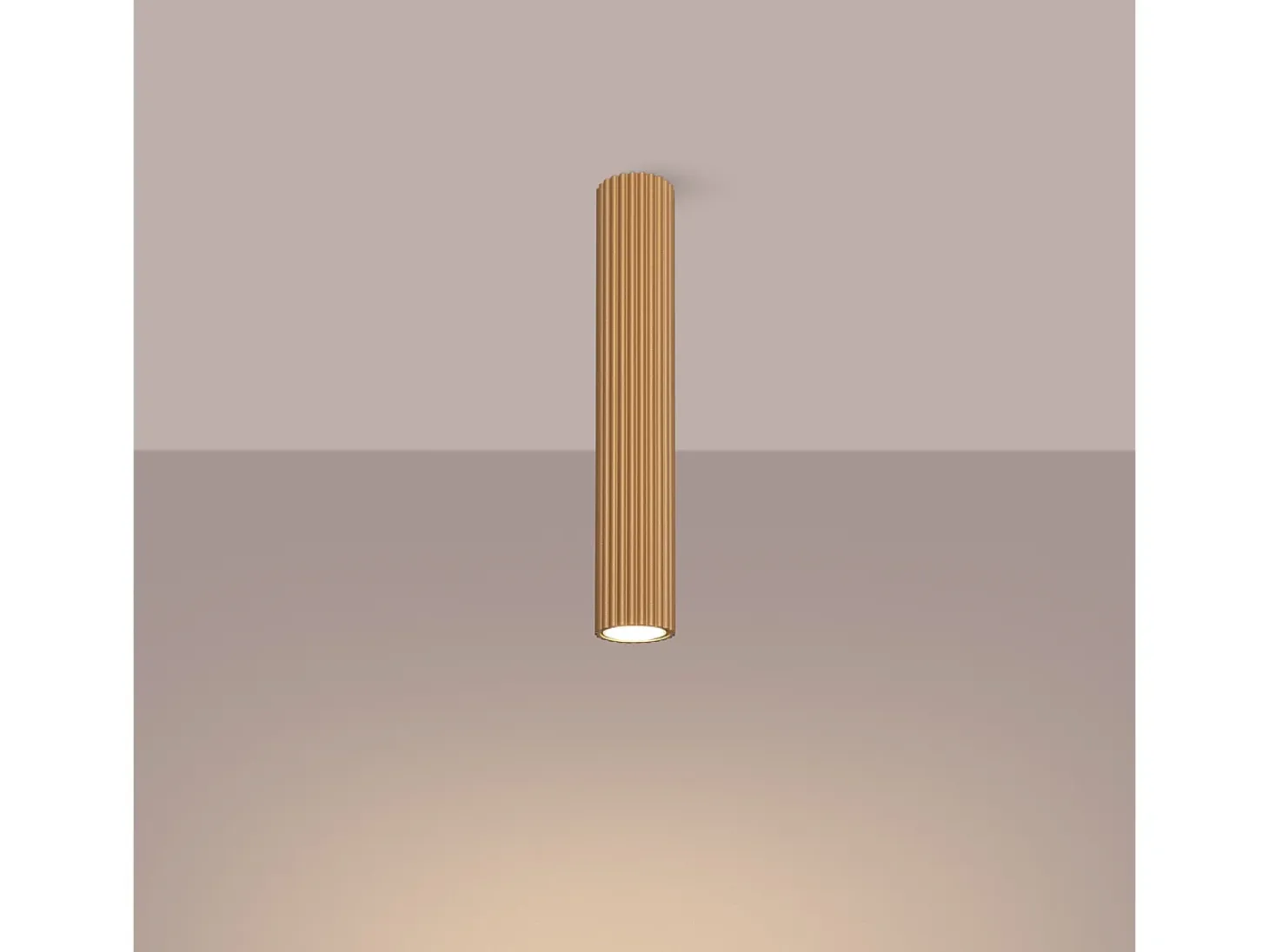 Lámpara de techo Gloow minimalista de aluminio - 1 fuentes luminosas 4000K - L.6,5 x A.40 cm - dorado