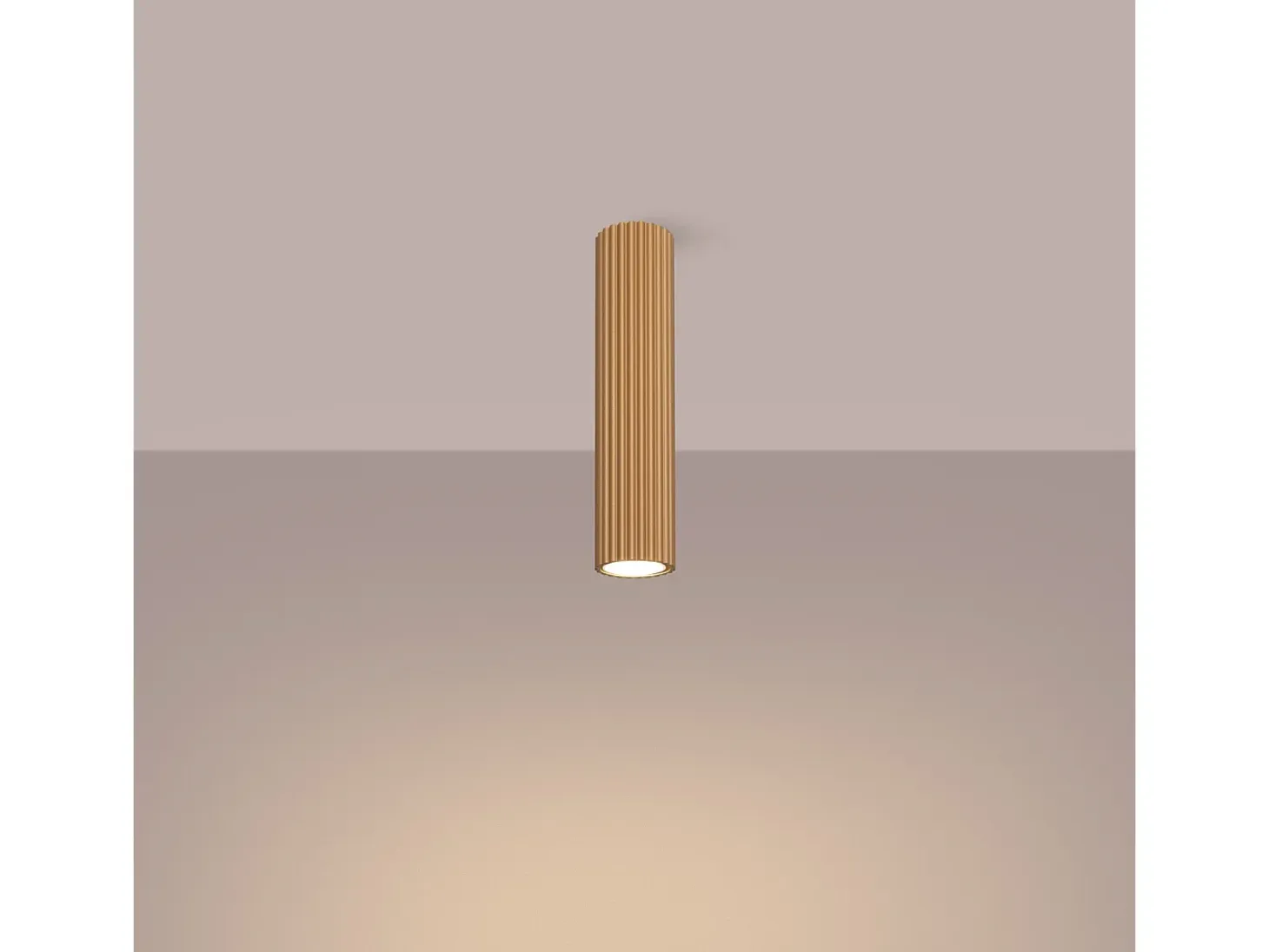 Lámpara de techo Gloow minimalista de aluminio - 1 fuentes luminosas 4000K - L.6,5 x A.30 cm - dorado