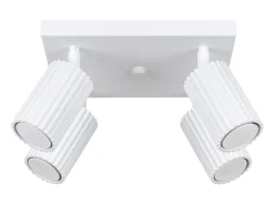 Lámpara de techo Gloow minimalista de aluminio - 4 fuentes luminosas 4000K - L.25 x A.16,5 cm - blanco