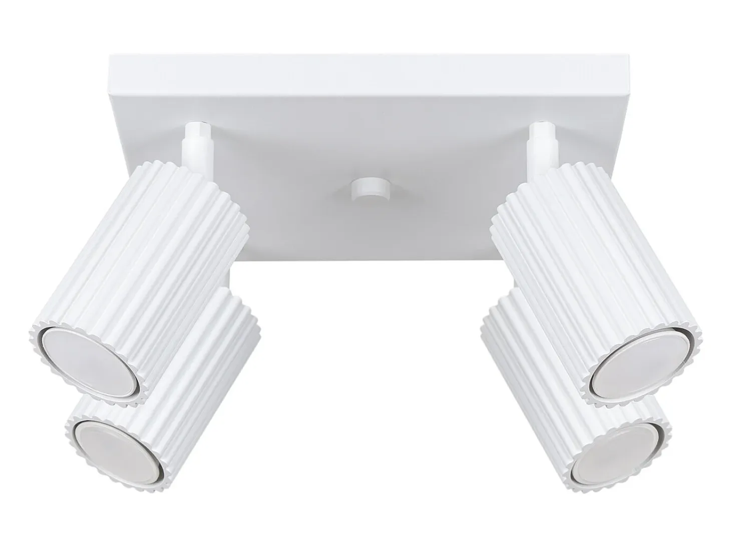 Lámpara de techo Gloow minimalista de aluminio - 4 fuentes luminosas 4000K - L.25 x A.16,5 cm - blanco