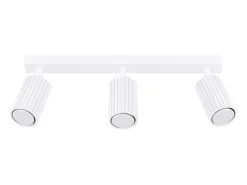 Lámpara de techo Gloow minimalista de aluminio - 3 fuentes luminosas 4000K - L.45 x A.16,5 cm - blanco