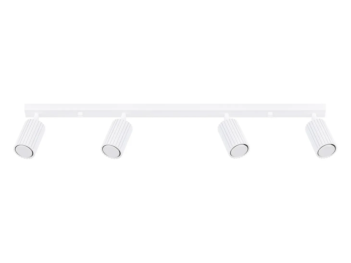 Lámpara de techo Gloow minimalista de aluminio - 4 fuentes luminosas 3000K - L.81 x A.16,5 cm - blanco