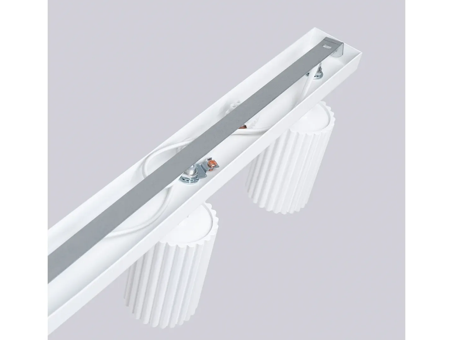 Lámpara de techo Gloow minimalista de aluminio - 4 fuentes luminosas 3000K - L.81 x A.16,5 cm - blanco