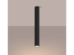 Lámpara de techo Gloow minimalista de aluminio - 1 fuentes luminosas 4000K - L.6,5 x A.60 cm - negro