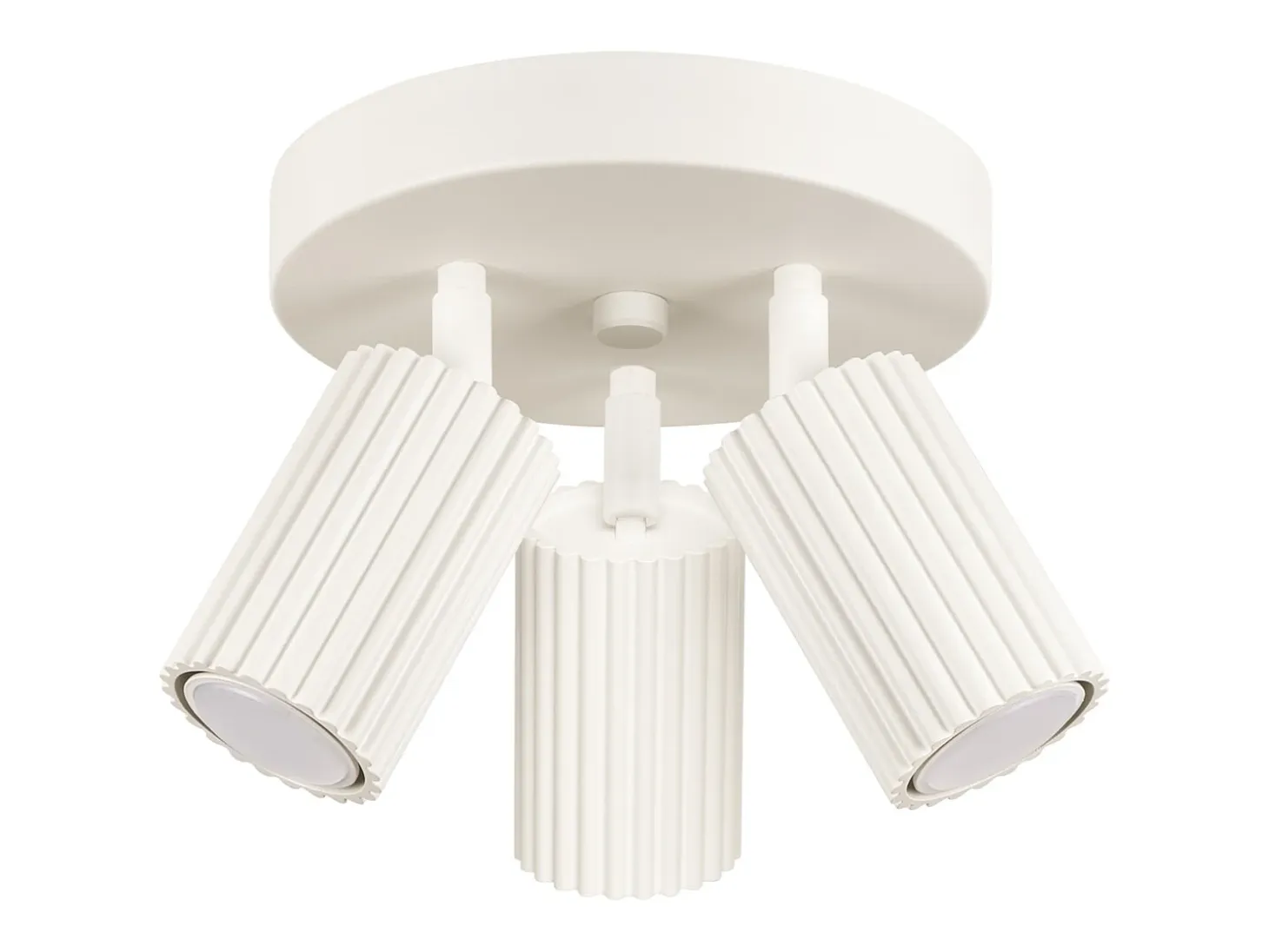Lámpara de techo Gloow minimalista de aluminio - 3 fuentes luminosas 3000K - L.19,5 x A.18 cm - beige