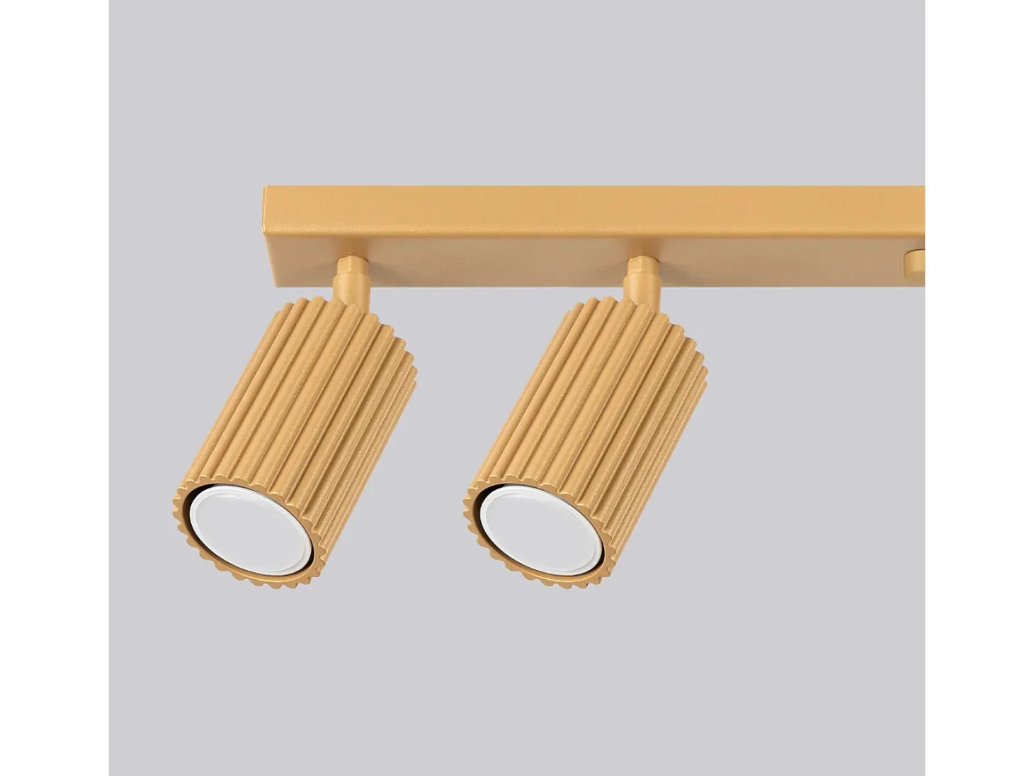 Lámpara de techo Gloow minimalista de aluminio - 6 fuentes luminosas 3000K - L.117 x A.16,5 cm - dorado