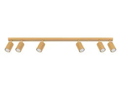 Lámpara de techo Gloow minimalista de aluminio - 6 fuentes luminosas 3000K - L.117 x A.16,5 cm - dorado