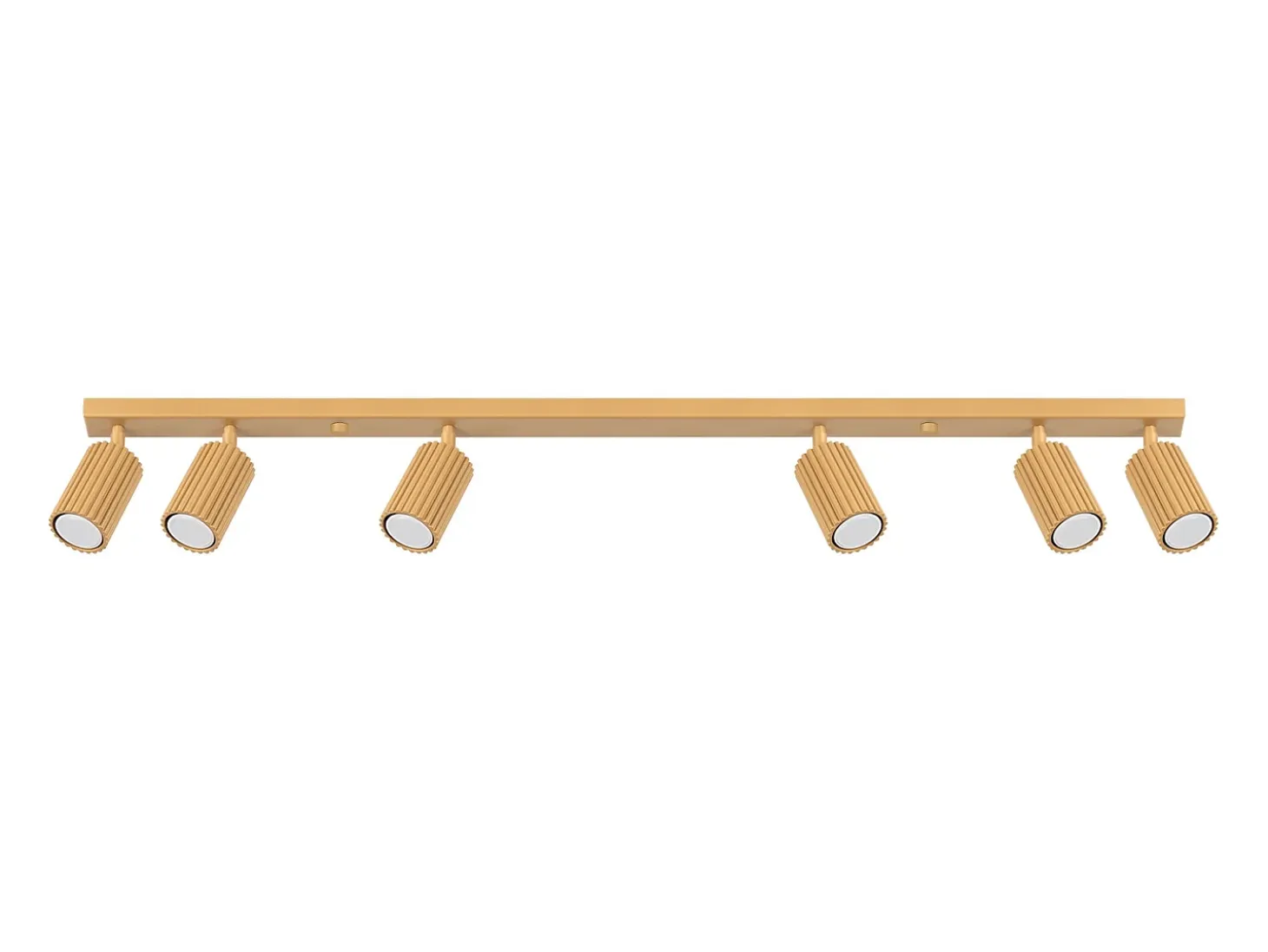 Lámpara de techo Gloow minimalista de aluminio - 6 fuentes luminosas 3000K - L.117 x A.16,5 cm - dorado