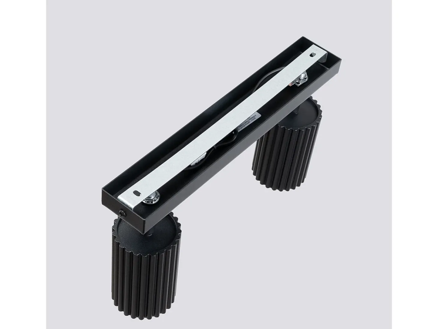 Lámpara de techo Gloow minimalista de aluminio - 2 fuentes luminosas 4000K - L.30 x A.16,5 cm - negro