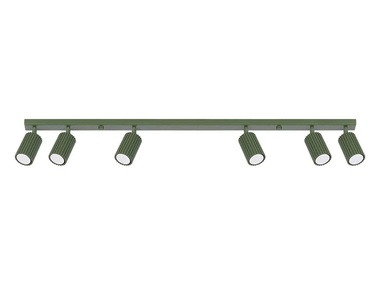 Lámpara de techo Gloow minimalista de aluminio - 6 fuentes luminosas 3000K - L.117 x A.16,5 cm - verde oliva