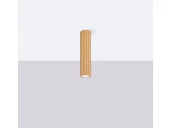 Lámpara de techo Gloow minimalista de aluminio - 1 fuentes luminosas 3000K - L.6,5 x A.30 cm - dorado