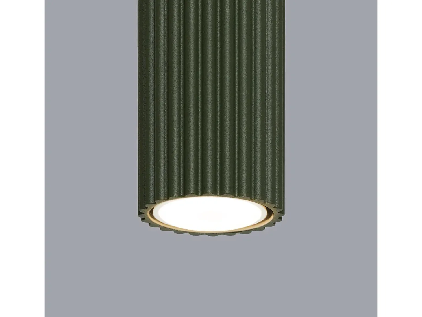 Lámpara de techo Gloow minimalista de aluminio - 1 fuentes luminosas 4000K - L.6,5 x A.60 cm - verde oliva