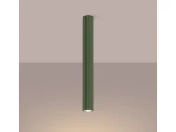 Lámpara de techo Gloow minimalista de aluminio - 1 fuentes luminosas 4000K - L.6,5 x A.60 cm - verde oliva