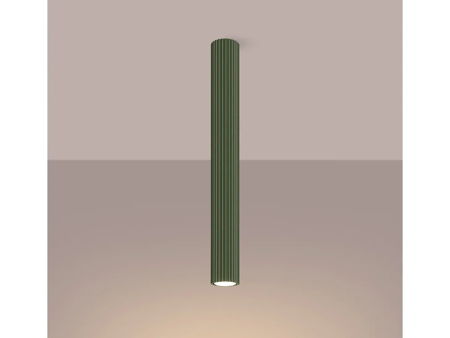 Lámpara de techo Gloow minimalista de aluminio - 1 fuentes luminosas 4000K - L.6,5 x A.60 cm - verde oliva