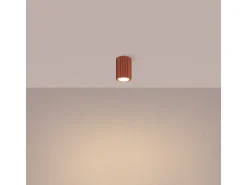 Lámpara de techo Gloow minimalista de aluminio - 1 fuentes luminosas 4000K - L.6,5 x A.10 cm - ocre rojo