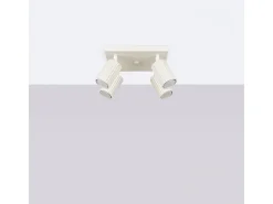 Lámpara de techo Gloow minimalista de aluminio - 4 fuentes luminosas 3000K - L.25 x A.16,5 cm - beige