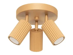 Lámpara de techo Gloow minimalista de aluminio - 3 fuentes luminosas 4000K - L.19,5 x A.18 cm - dorado