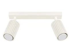 Lámpara de techo Gloow minimalista de aluminio - 2 fuentes luminosas 3000K - L.30 x A.16,5 cm - beige
