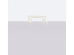 Lámpara de techo Gloow minimalista de aluminio - 2 fuentes luminosas 3000K - L.30 x A.16,5 cm - beige
