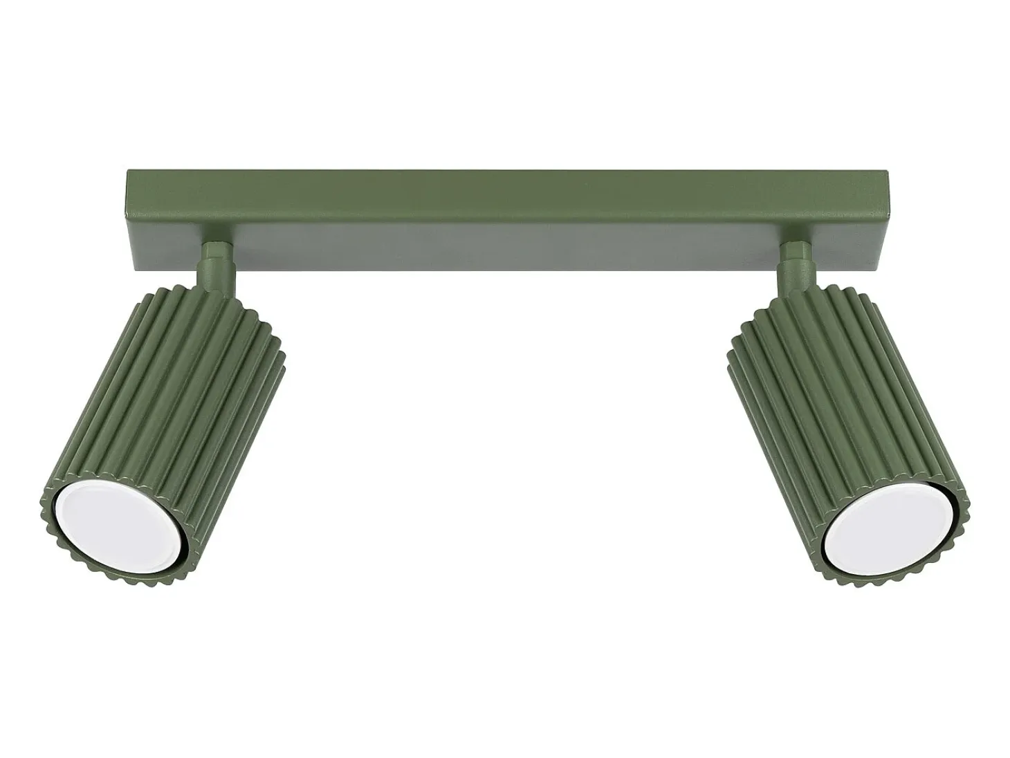 Lámpara de techo Gloow minimalista de aluminio - 2 fuentes luminosas 4000K - L.30 x A.16,5 cm - verde oliva