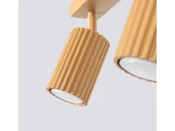 Lámpara de techo Gloow minimalista de aluminio - 3 fuentes luminosas 4000K - L.45 x A.16,5 cm - dorado