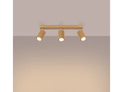 Lámpara de techo Gloow minimalista de aluminio - 3 fuentes luminosas 4000K - L.45 x A.16,5 cm - dorado