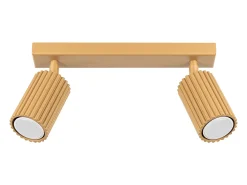 Lámpara de techo Gloow minimalista de aluminio - 2 fuentes luminosas 4000K - L.30 x A.16,5 cm - dorado